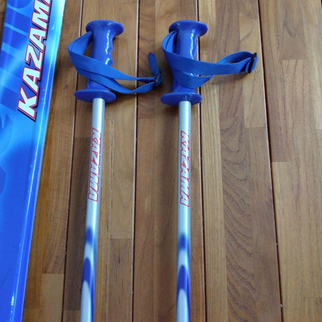 KAZAMA スキーセット 160cm 青/白