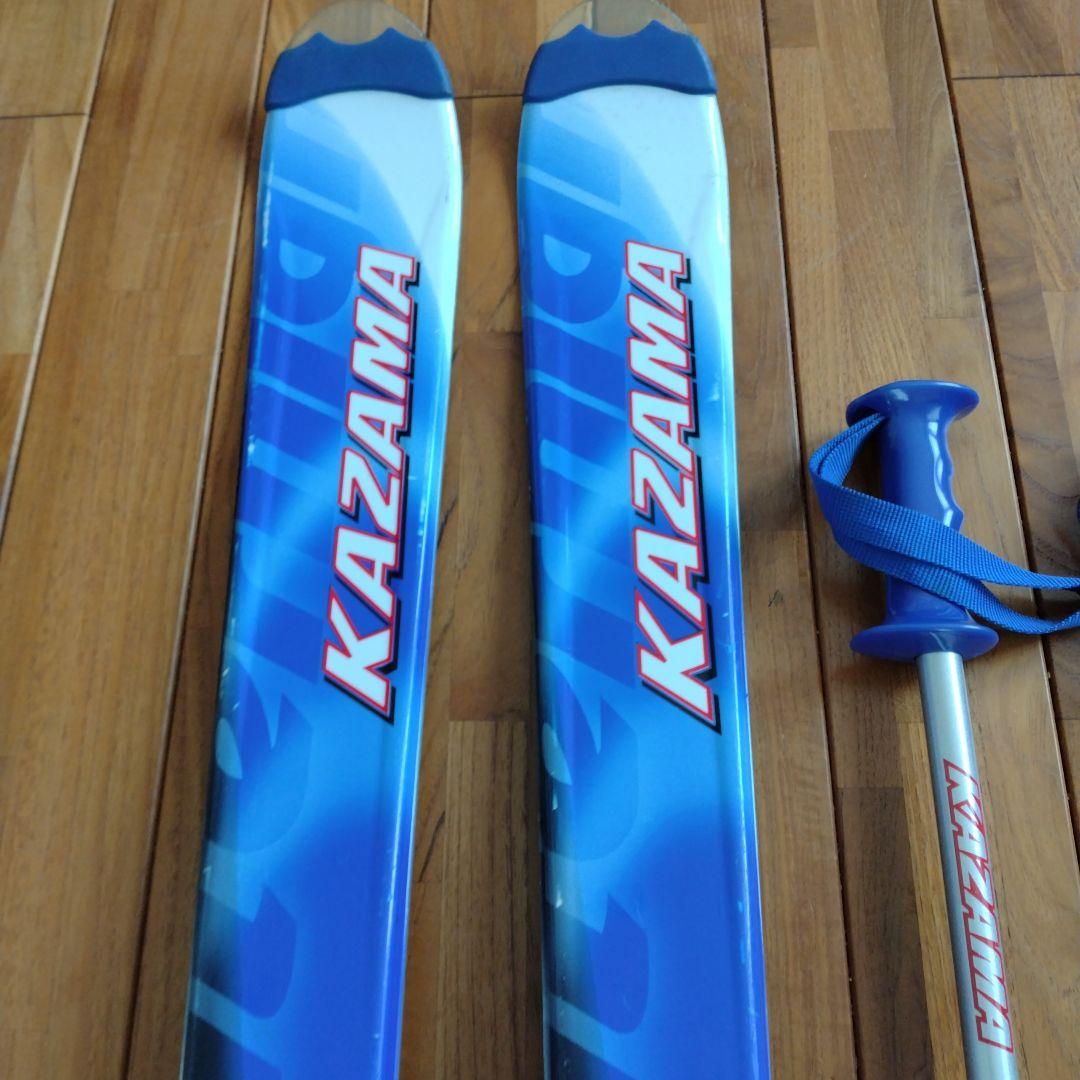 KAZAMA スキーセット 160cm 青/白