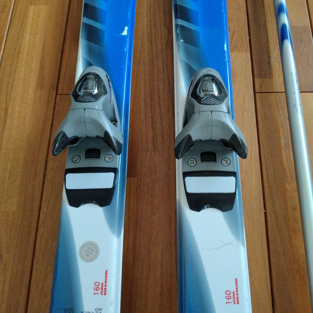 KAZAMA スキーセット 160cm 青/白