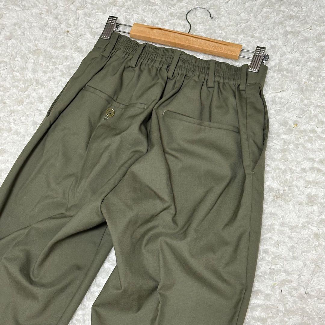 MARKAWARE フロントプリーツ ペグトップ オーガニックウール スラックス