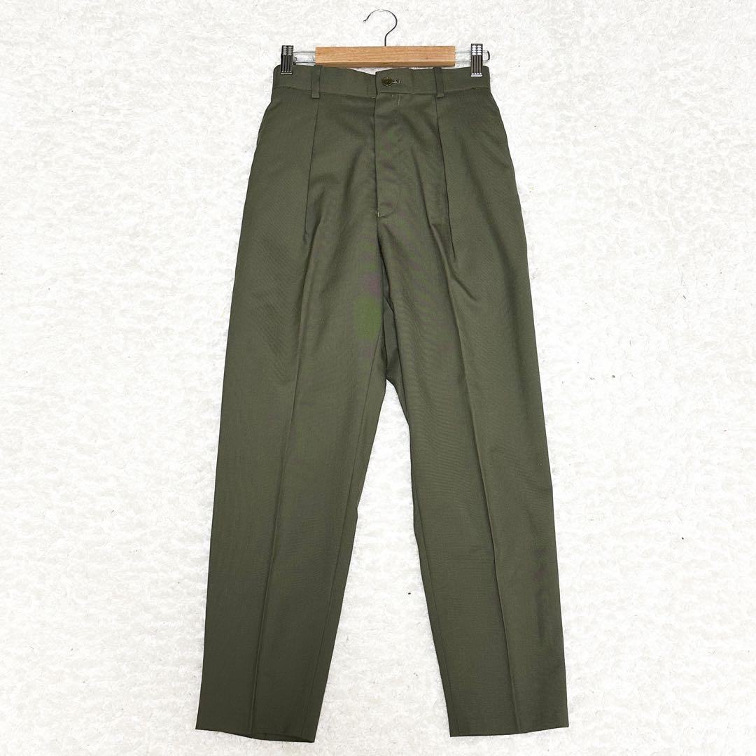 MARKAWARE フロントプリーツ ペグトップ オーガニックウール スラックス