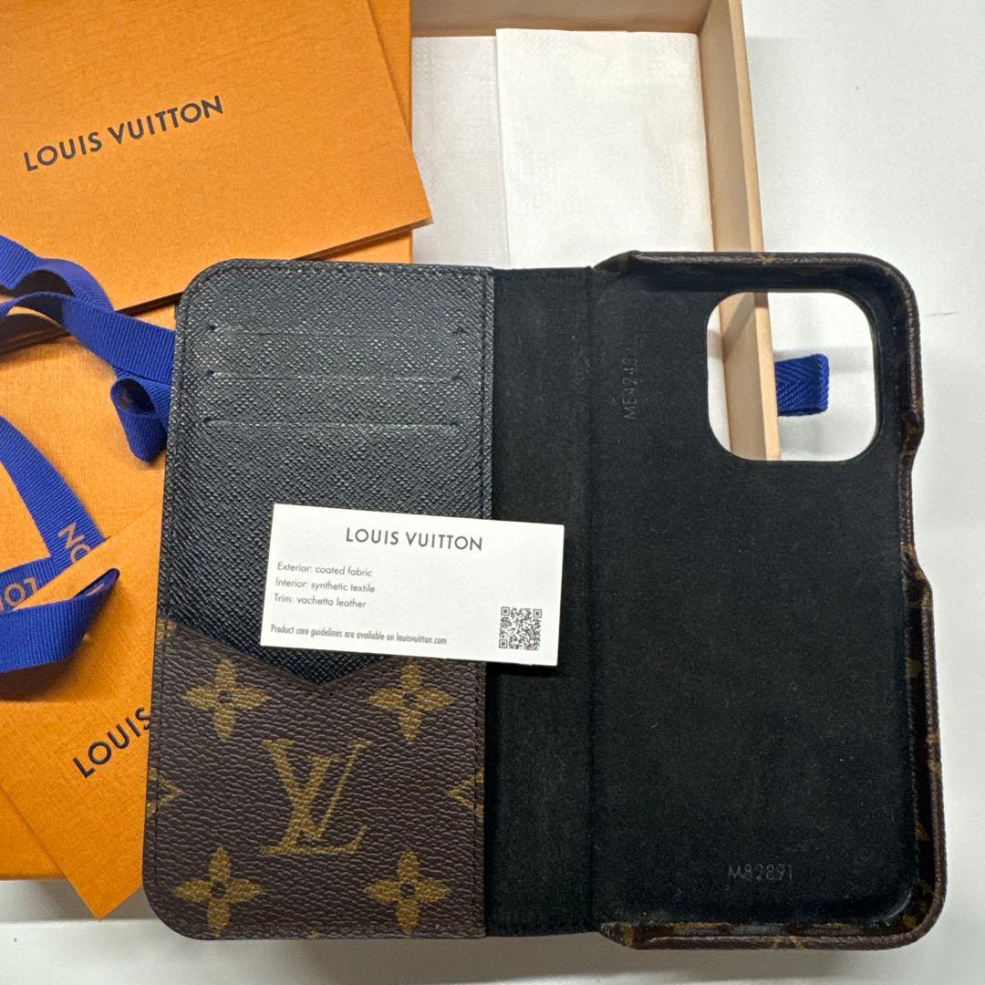 【送料無料・美品】Louis Vuitton 手帳型iPhone15Proケース