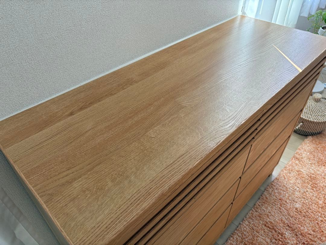 らんまるこ✨大川家具オーク材キャビネット