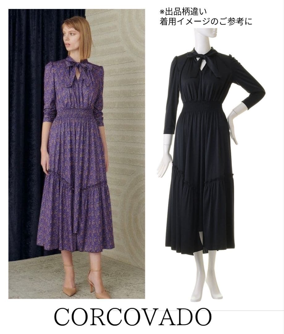 CORCOVADO ボウタイリボンドレス ワンピース