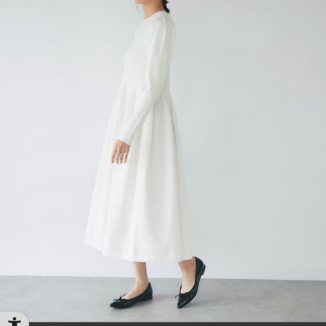 23100円未使用タグ付き　ラブティックボンボンパワショルロングニットワンピース