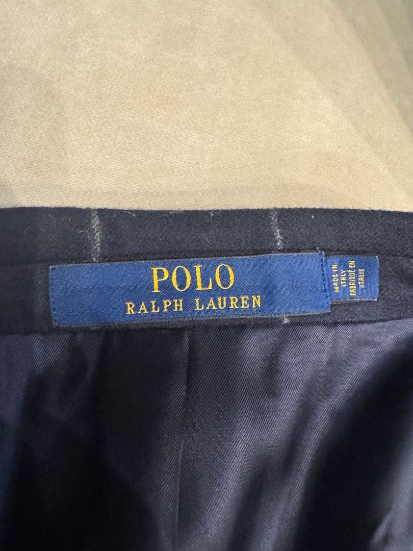 POLO ラルフローレン　ネイビー チェック柄 テーラードジャケット