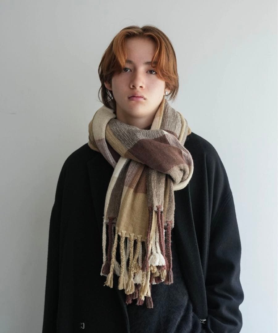 新品　CTHY HIGH-END YAK WOOL FRINGE STOLE