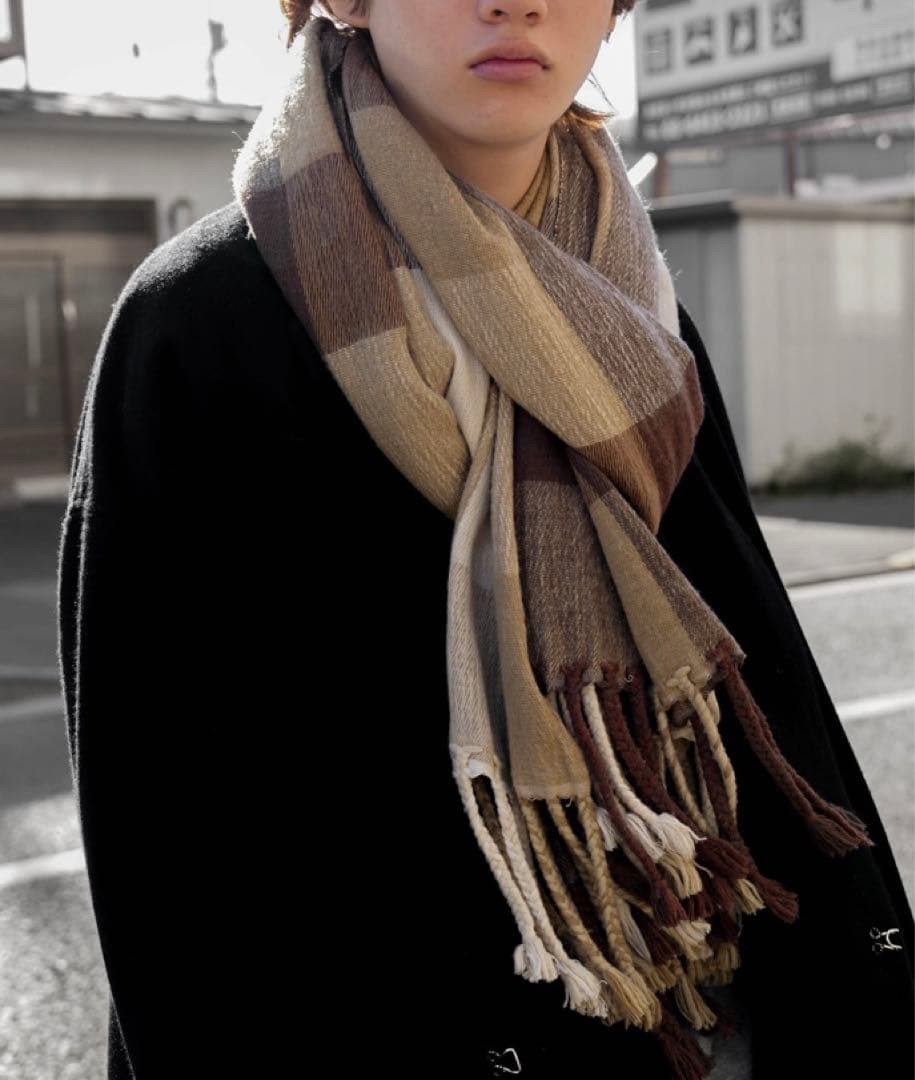 新品　CTHY HIGH-END YAK WOOL FRINGE STOLE