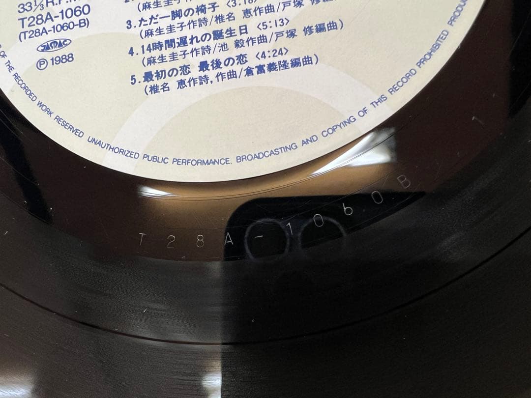 LP邦楽　椎名恵 29 Twenty-nine T28A-1060 帯付1988