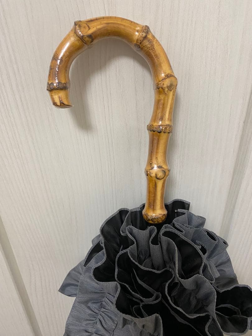 サンバリア100 日傘 長傘 フリル長傘 M　フロスト