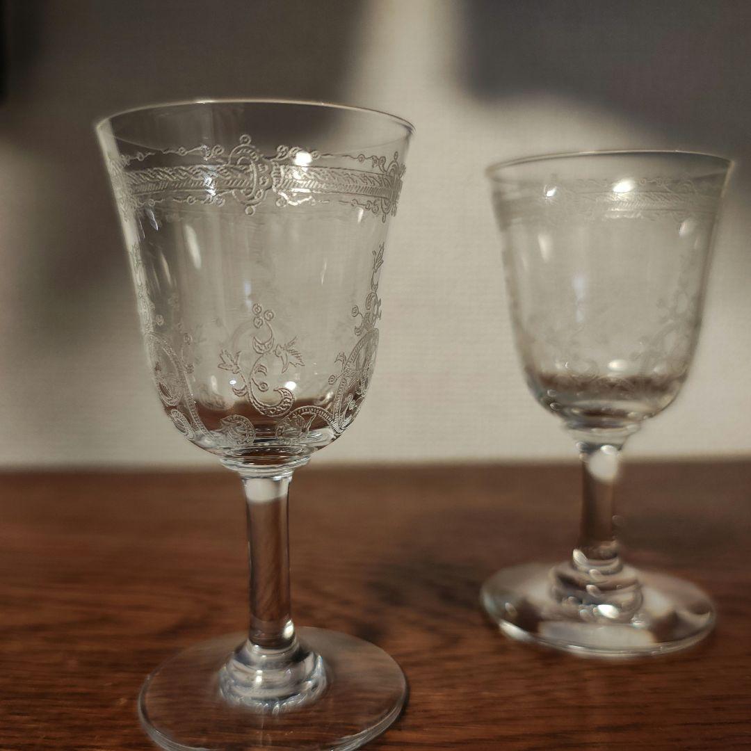 美品 オールドバカラ 2つ ワイングラス