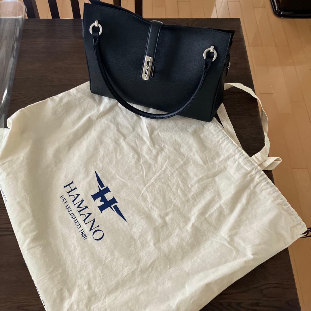 濱野皮革工藝　ディライト　トートバッグ　ブラック　シルバー金具