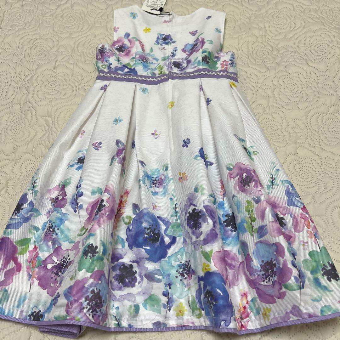新品未使用　アナスイミニ セレモニー　水彩花柄ワンピース　120cm