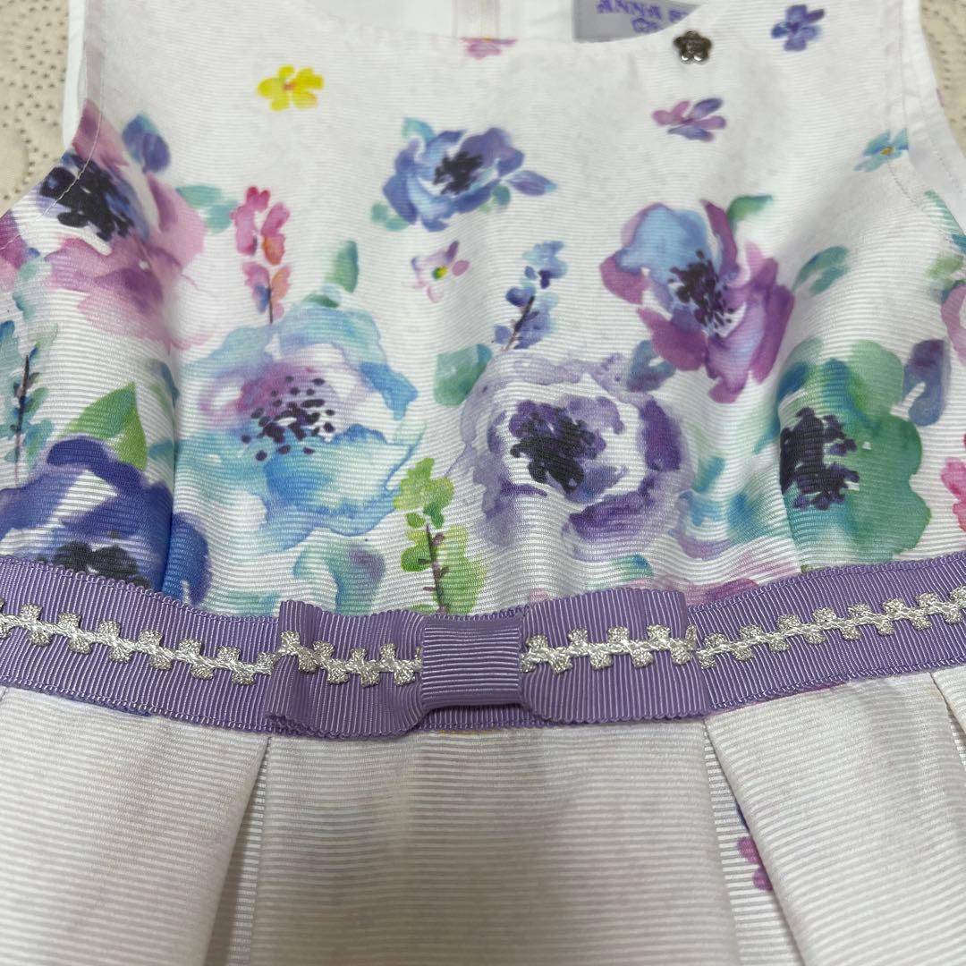 新品未使用　アナスイミニ セレモニー　水彩花柄ワンピース　120cm