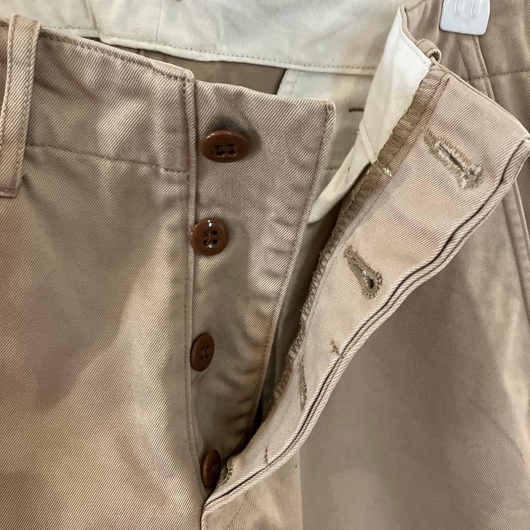 SCYE BASICS カーキ ベージュ チノパン