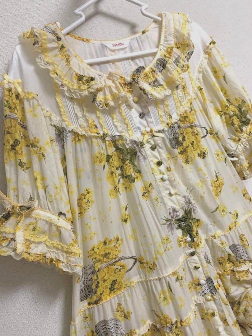 PINK HOUSE なのはなプリントワンピース