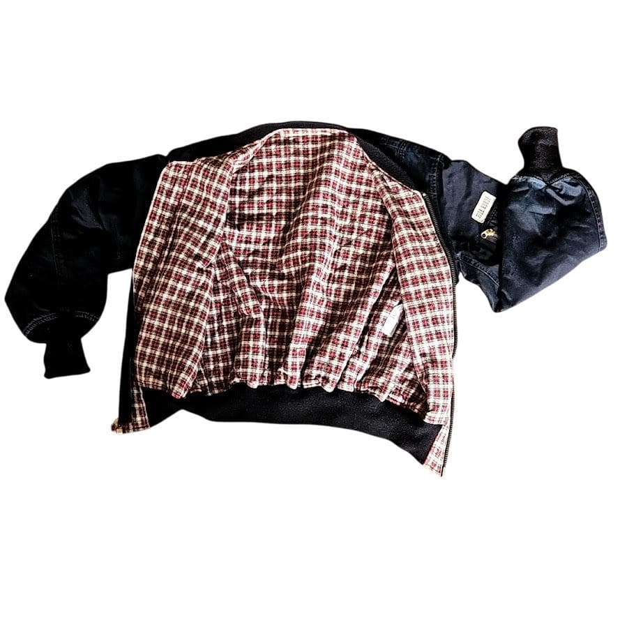 PINK HOUSE ロゴプリント 濃紺デニム ボンバージャケット 中綿入