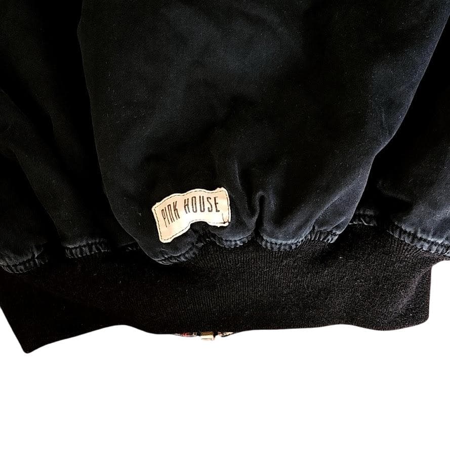 PINK HOUSE ロゴプリント 濃紺デニム ボンバージャケット 中綿入