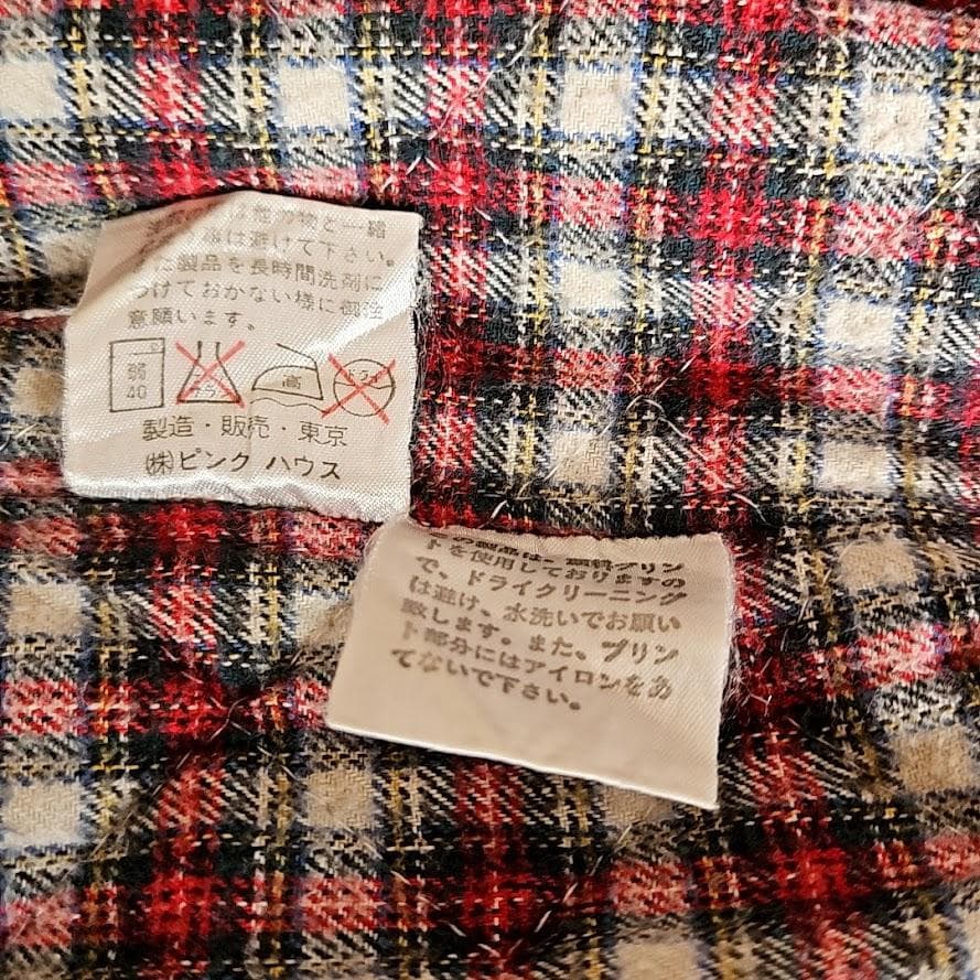 PINK HOUSE ロゴプリント 濃紺デニム ボンバージャケット 中綿入