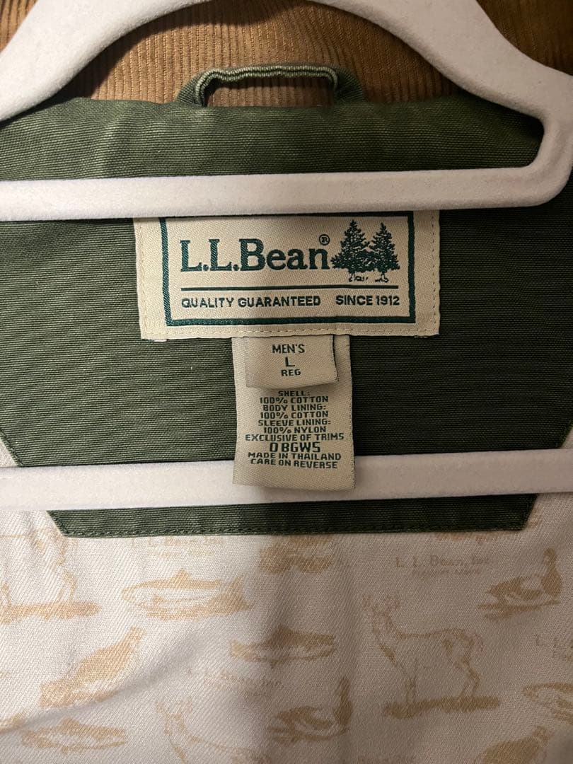 90s エルエルビーン　ハンティングジャケット　襟コーデュロイ