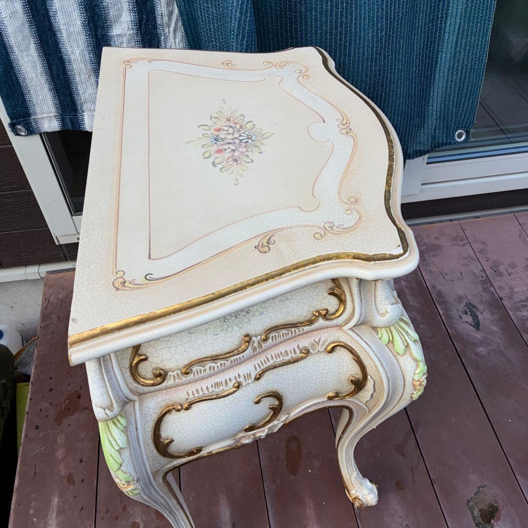 【中古品】RIO FURNITURE　ロココ調コンソールテーブル 引出し2段式