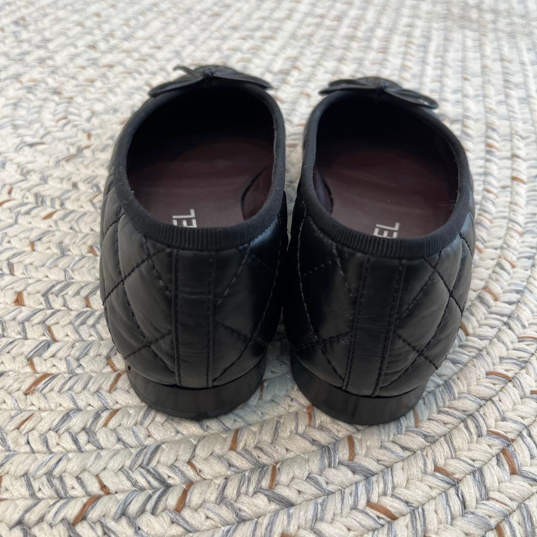 CHANEL ブラック バレエシューズ　34