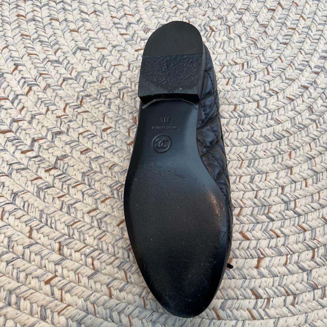 CHANEL ブラック バレエシューズ　34