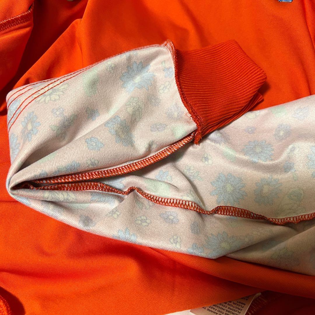 RODEO CROWNS adidasトラックジャケット オレンジ花柄　Sサイズ