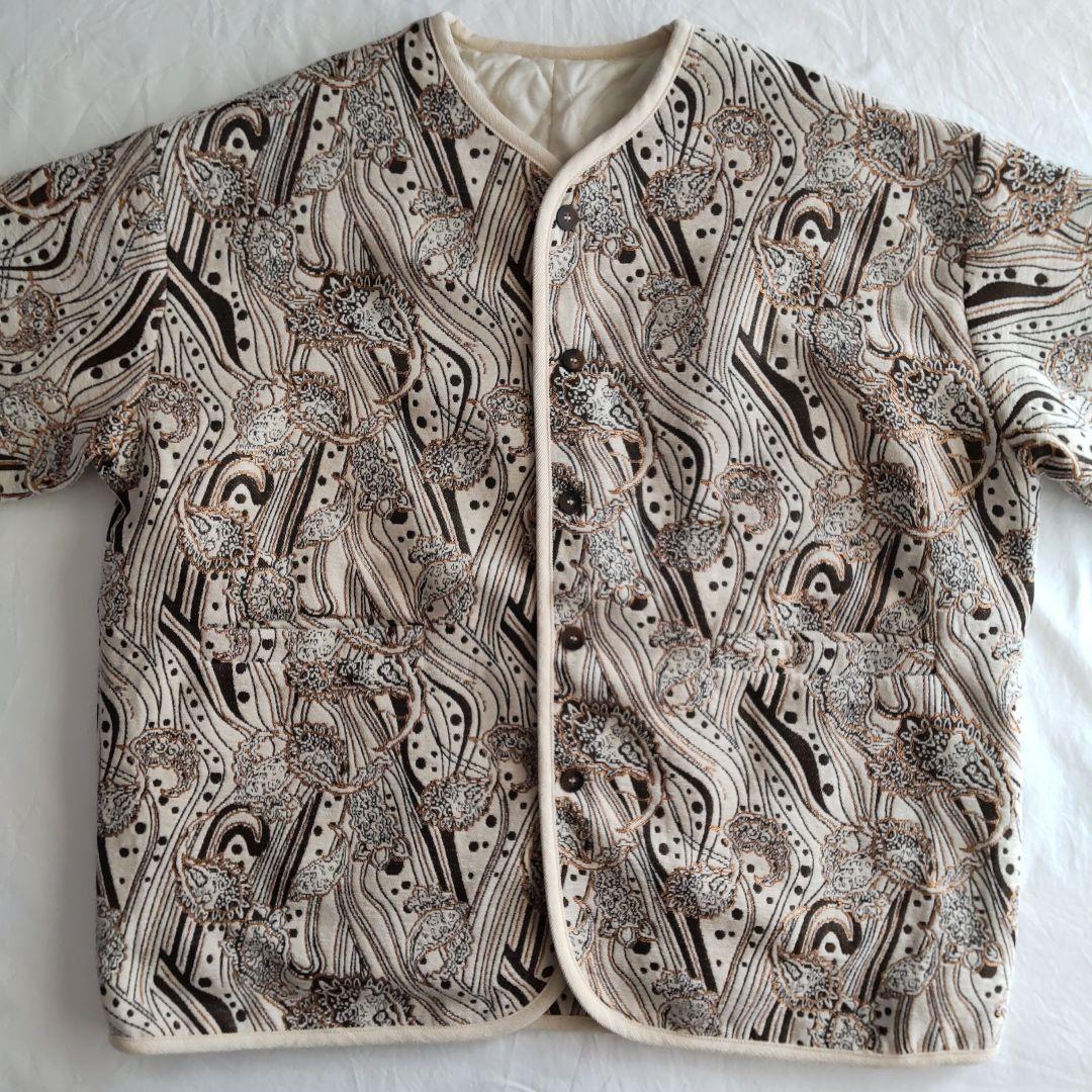 «美品» antiqua　ノーカラージャケット　キルティング　オフホワイト　男女