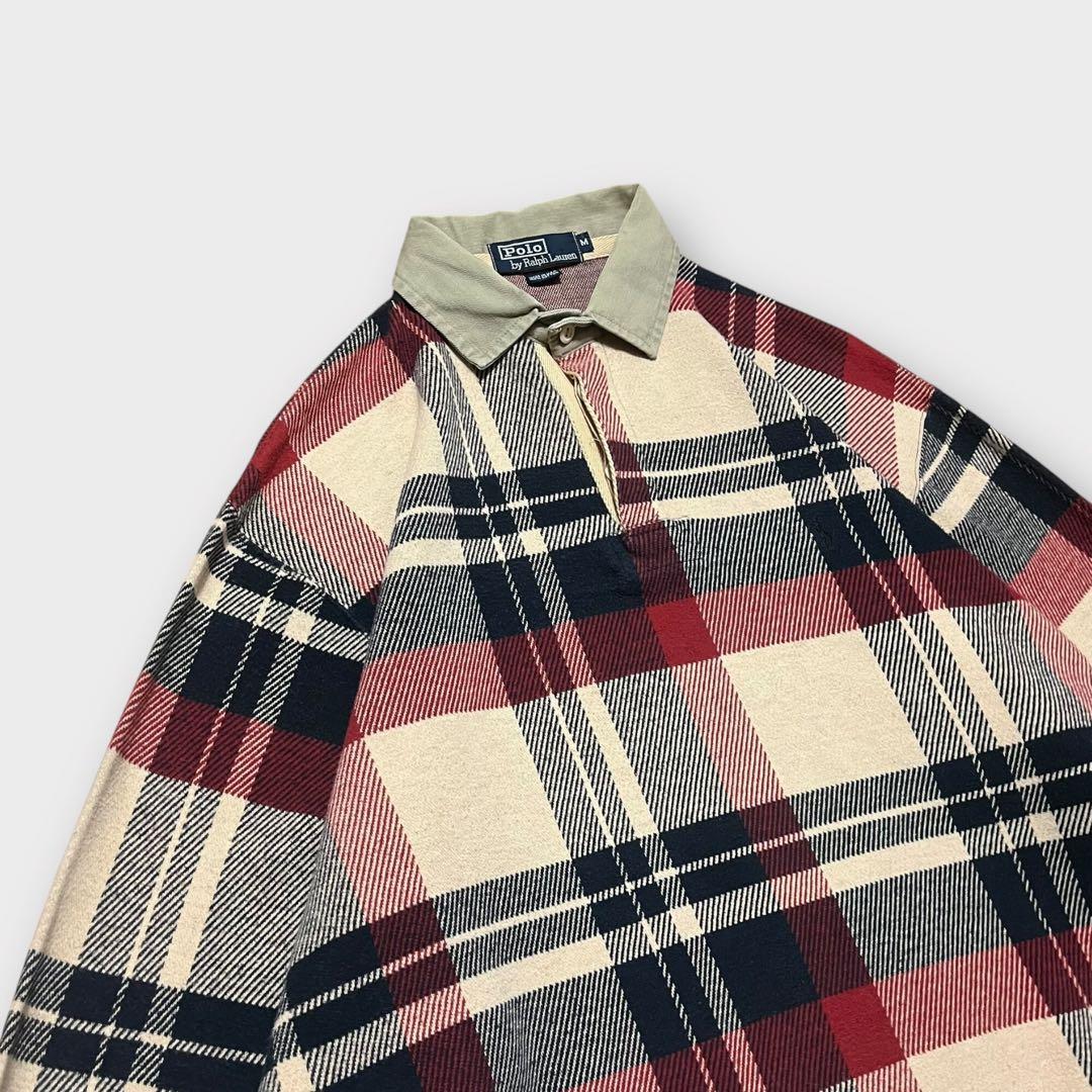 【美品❗️希少】 ラルフローレン 90s USA製 ポロシャツ 長袖 RRL