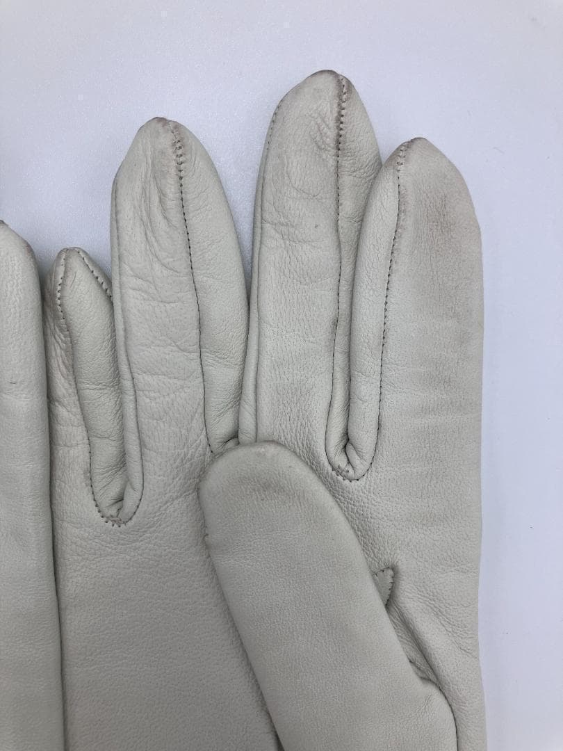 HERMESクロシェット　カデナ　ラムスキンシルバー金具グローブ　表記サイズ：6