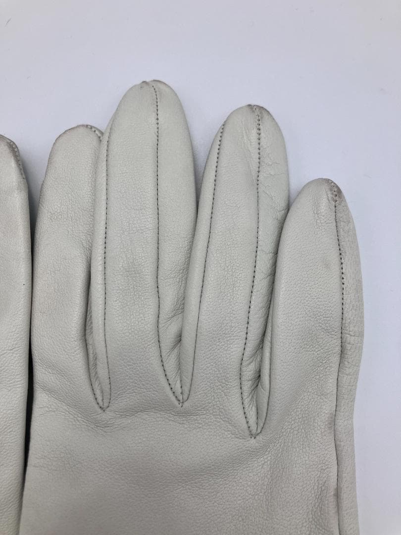 HERMESクロシェット　カデナ　ラムスキンシルバー金具グローブ　表記サイズ：6