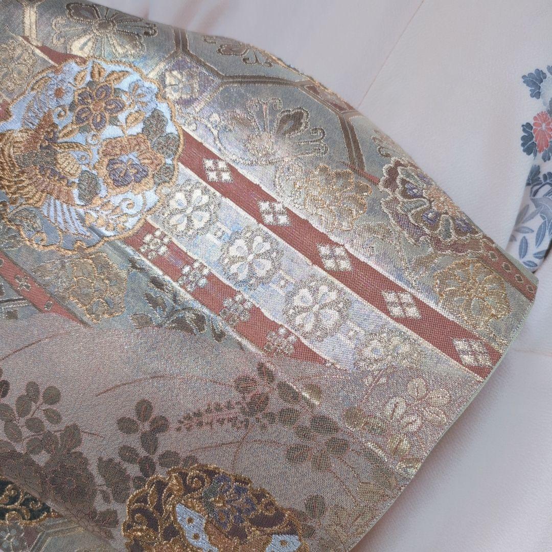 訪問着　フルセット　着物　正絹　薄ピンク　トールサイズ　茶屋辻　友禅　花　F7