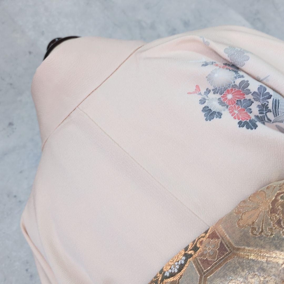 訪問着　フルセット　着物　正絹　薄ピンク　トールサイズ　茶屋辻　友禅　花　F7