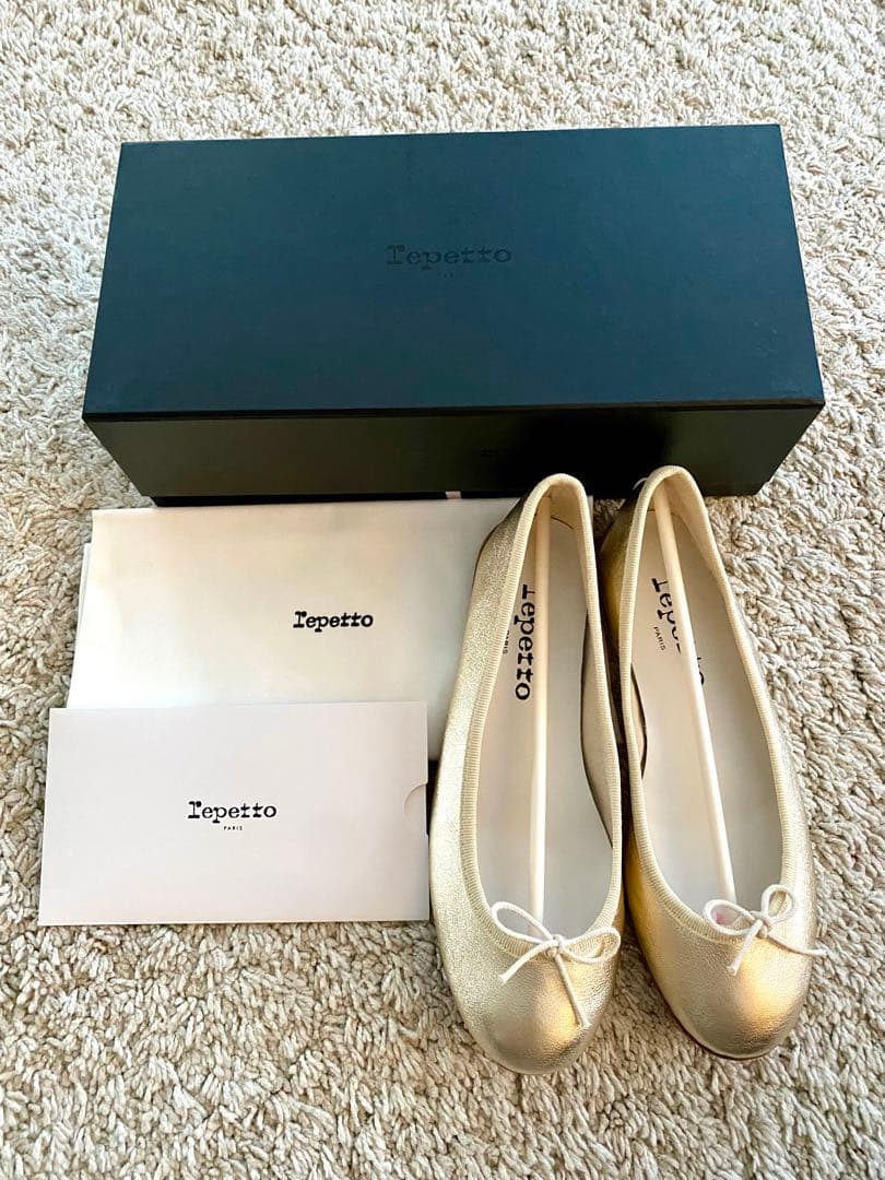 【新品】Repettoレペット ゴールド バレエシューズ 36サイズ
