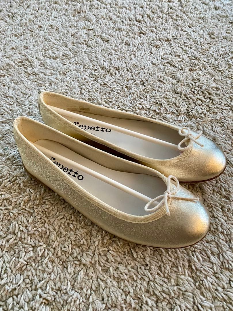 【新品】Repettoレペット ゴールド バレエシューズ 36サイズ