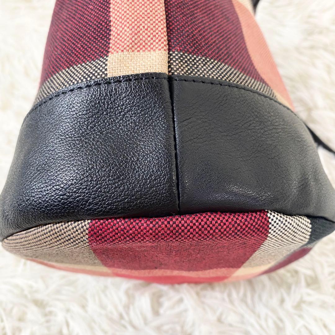 BLUE LABEL CRESTBRIDGE 巾着　ショルダーバッグ　チェック