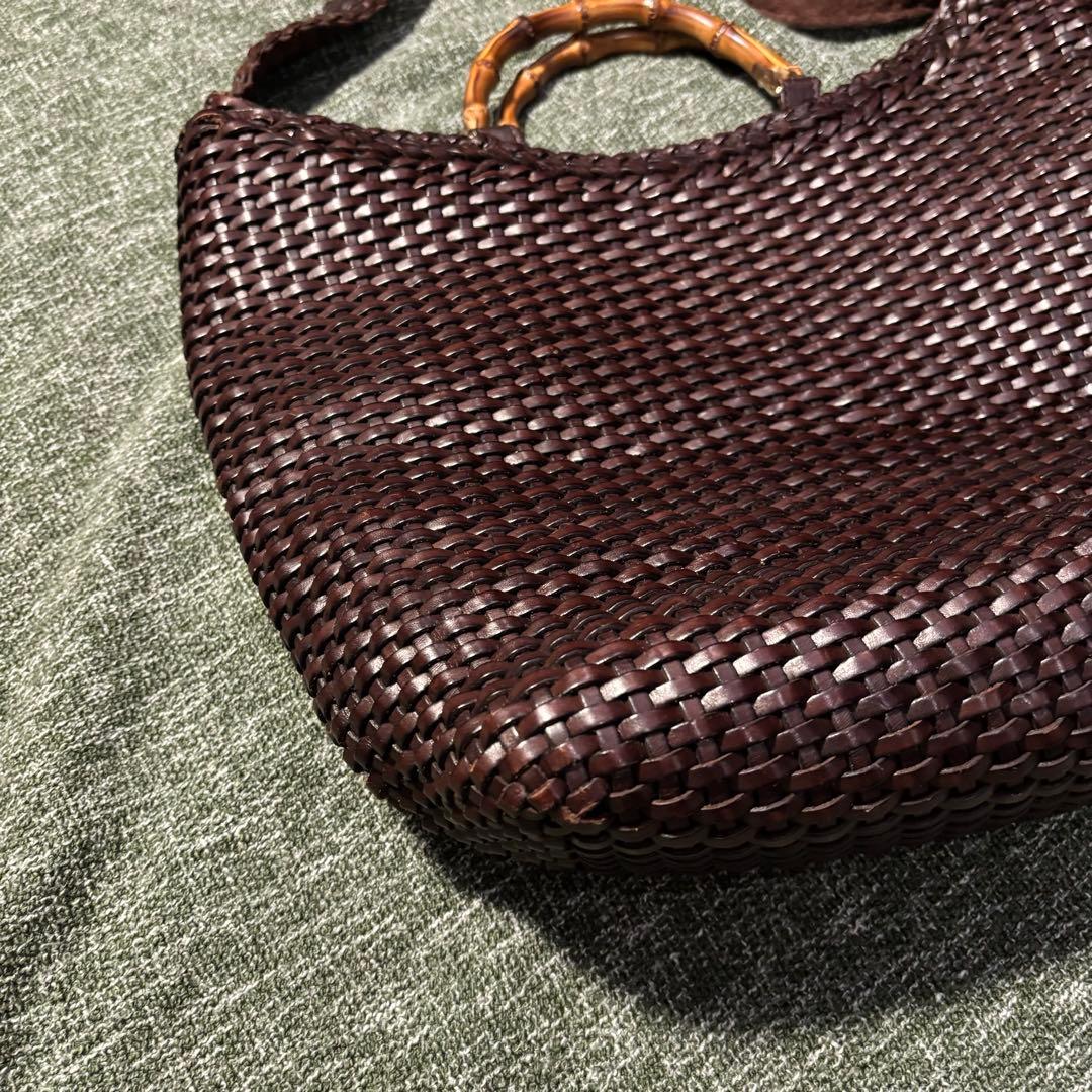 c*a様 正規品⭐️ GUCCI グッチ　バンブーハンドバッグ　編み込み　ヴィン