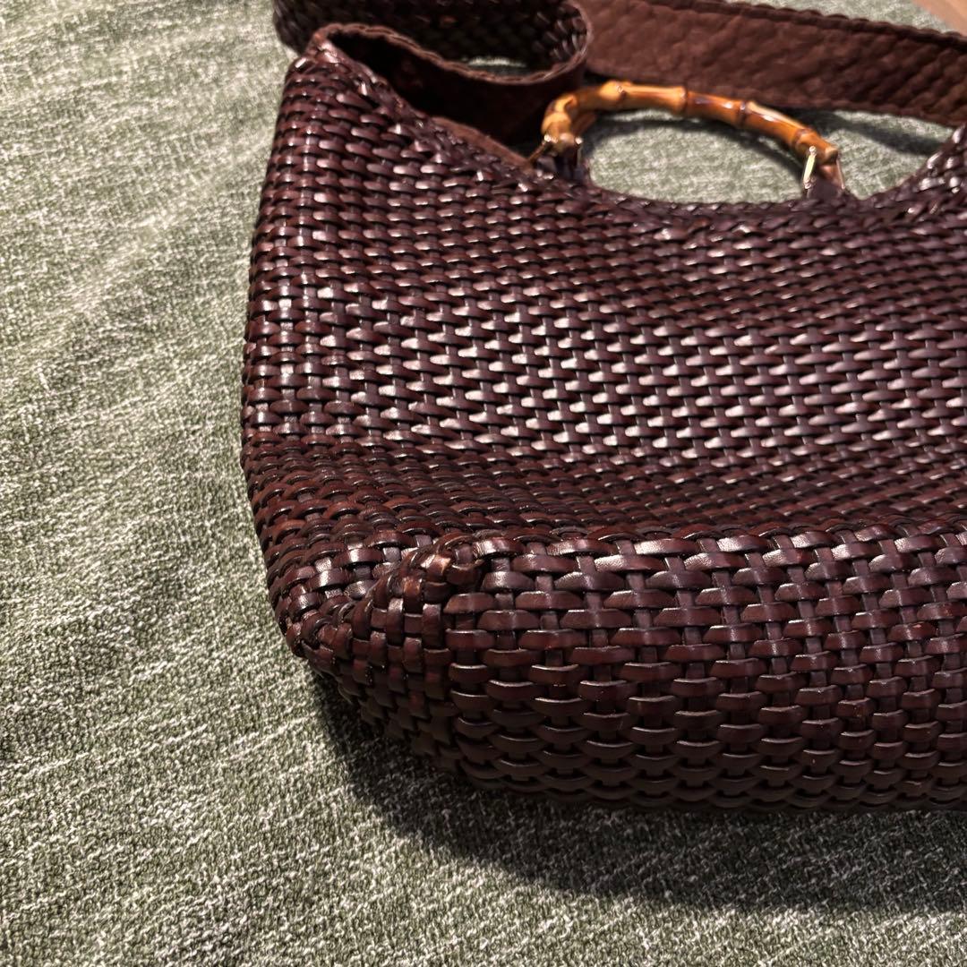 c*a様 正規品⭐️ GUCCI グッチ　バンブーハンドバッグ　編み込み　ヴィン