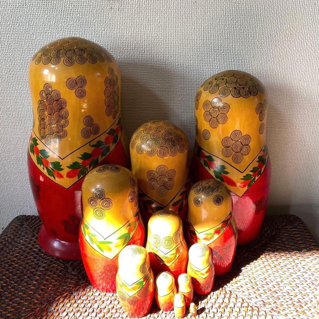 特大マトリョーシカ 12体セット ロシア製 MADE IN USSR 希少