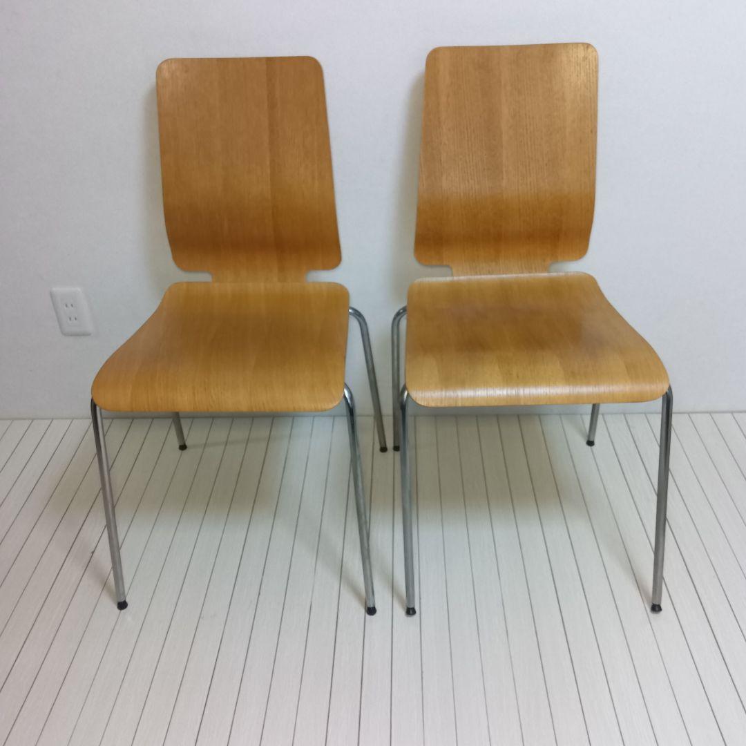 90's 廃盤 IKEA GILBERT スタッキングチェア　プライウッド　2脚
