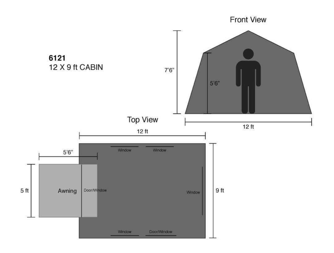 コディアックキャンバス　キャビンテント ６人用テント【※ポールのみ】