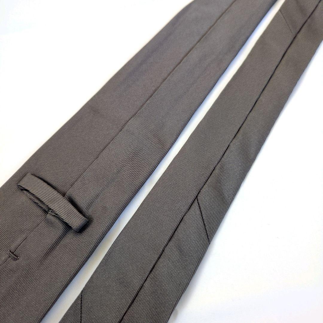 【イタリア製】フランコミヌッチ ネクタイ グレー 無地 ソリッド セッテピエゲ