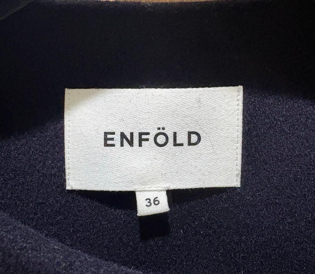 ENFÖLD ネイビー ロングコート 36
