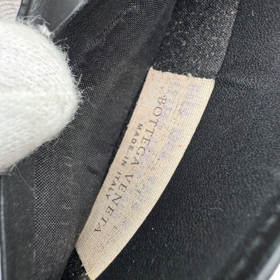 美品　ボッテガヴェネタ　マネークリップ　カードケース　イントレチャート　レザー