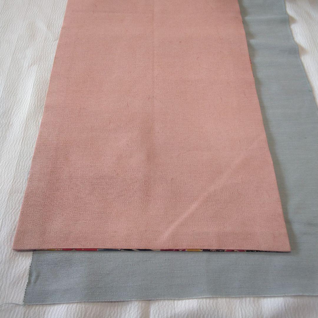 ⭐️お客様決定⭐️型染めの名古屋帯▪アイボリー地紅型風流水、菊、松竹梅で鮮やかな