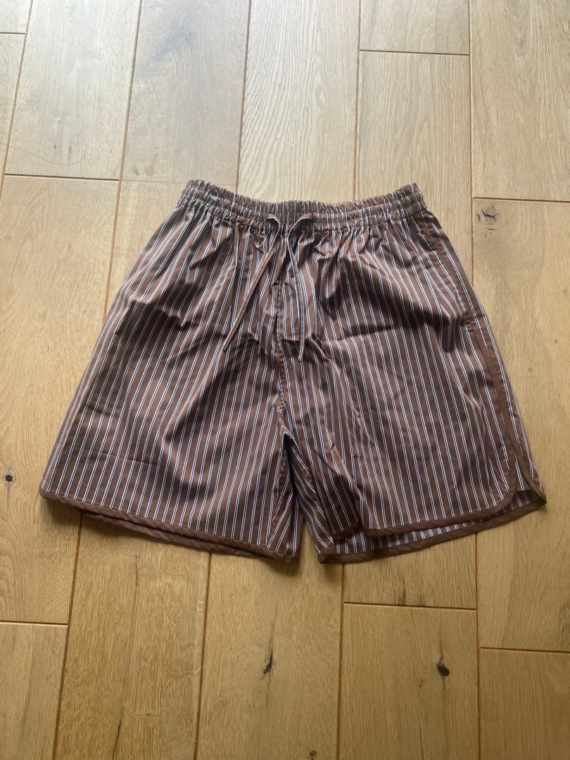 TODAYFUL ブラウンストライプ カジュアルショートパンツ