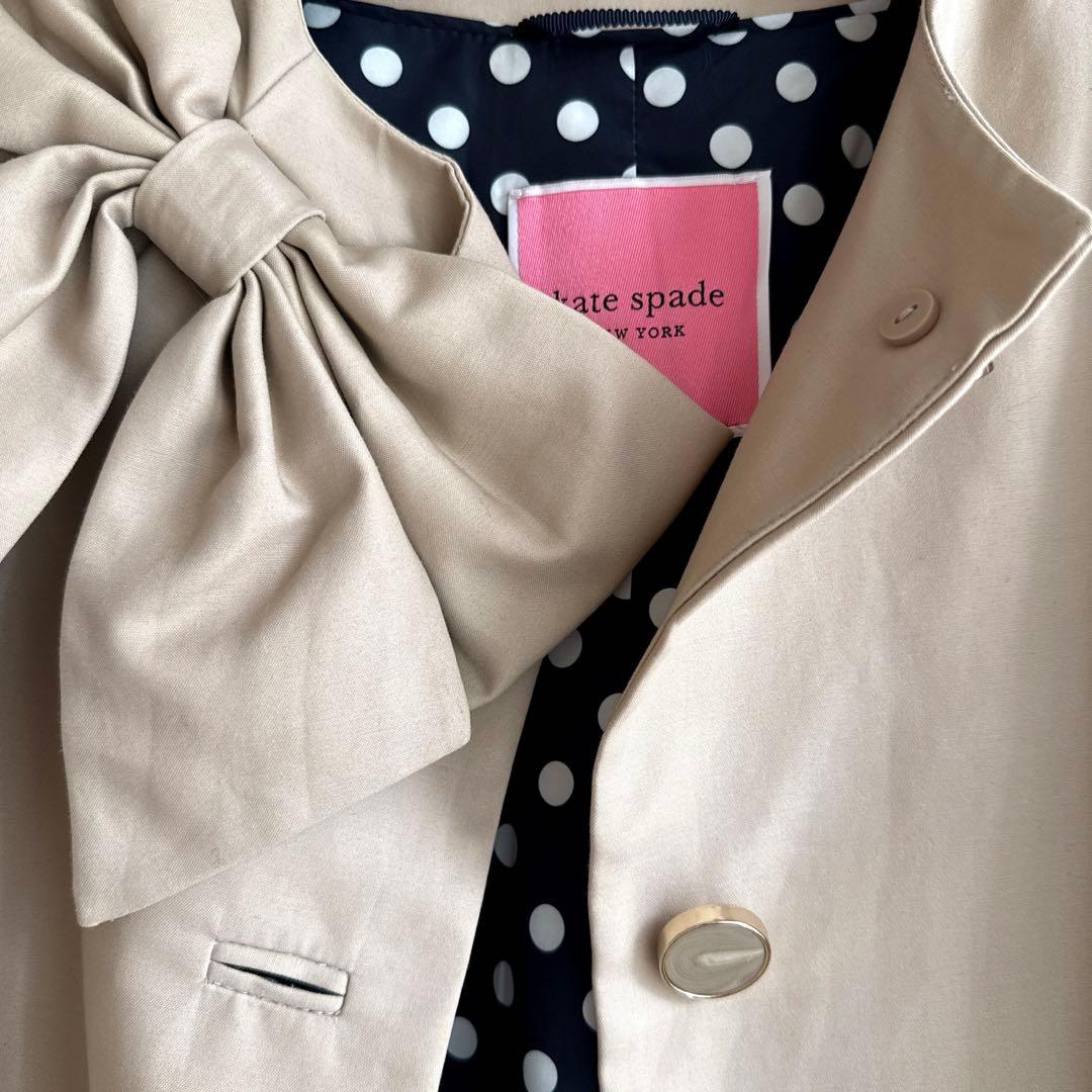 未使用KATE SPADE ベージュ ドロシー リボン トレンチコート