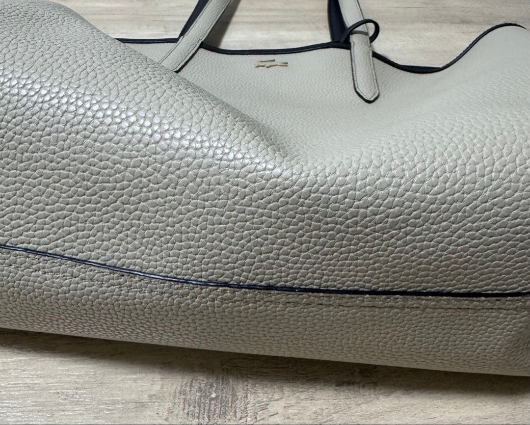 美品Lacoste リバーシブル　トートバッグA4可