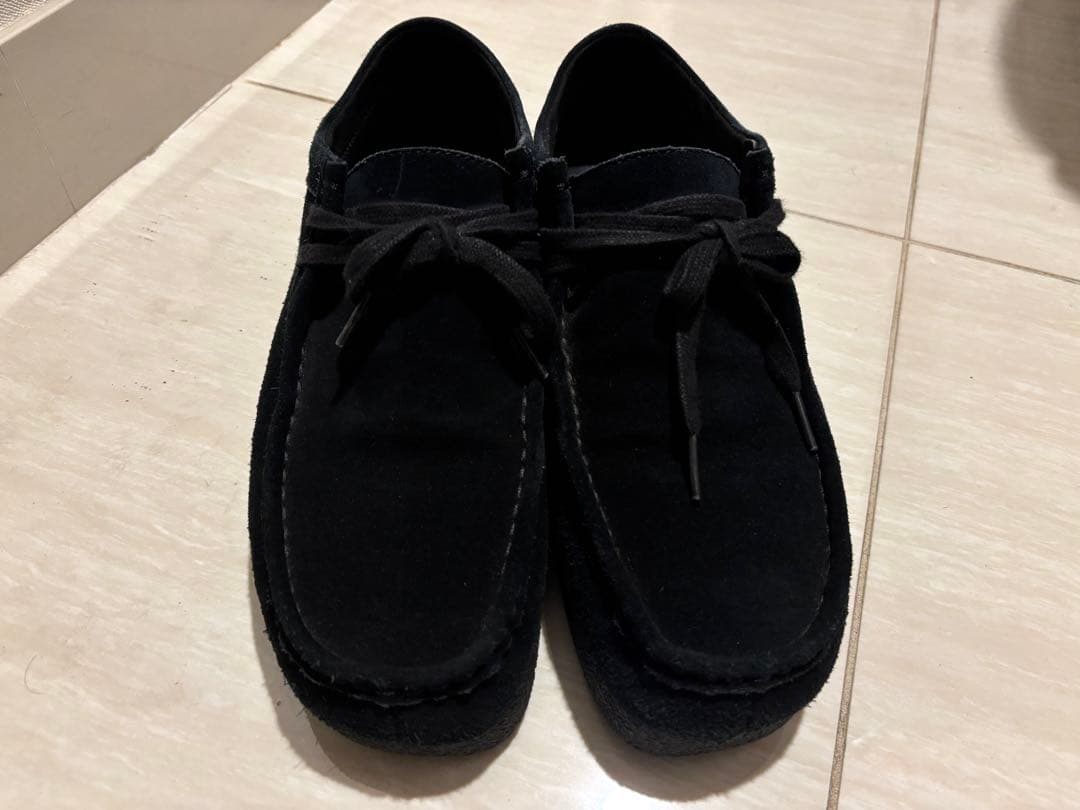 Clarks Wallabee evoブラック スエード